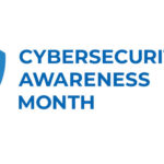 Cybersecurity Awareness Month logo in blue
