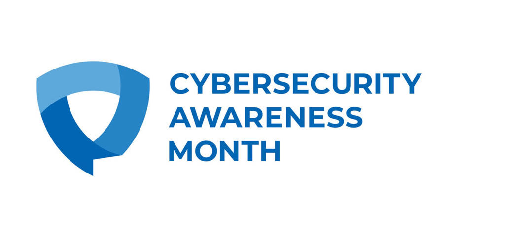 Cybersecurity Awareness Month logo in blue