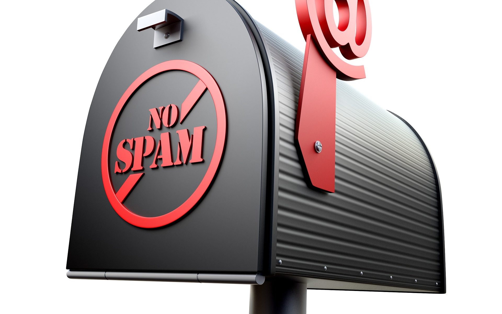 Mailbox with "no spam" written on the front.
