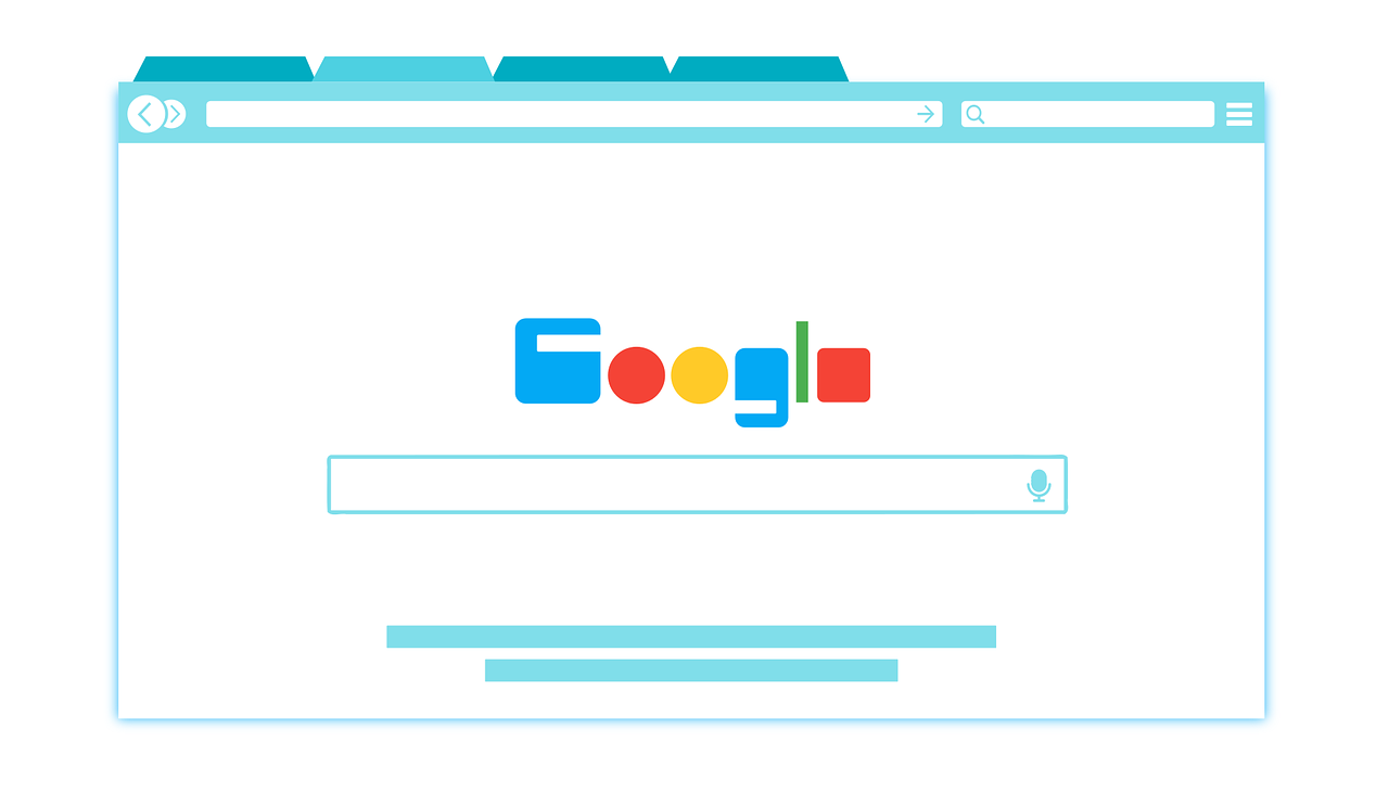 image of a browser screen with the Google search page