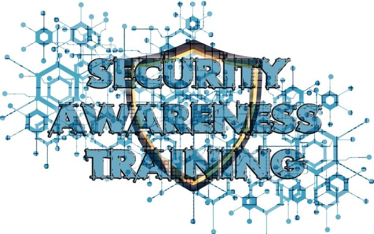 A shield with the words "Security Awareness Training"