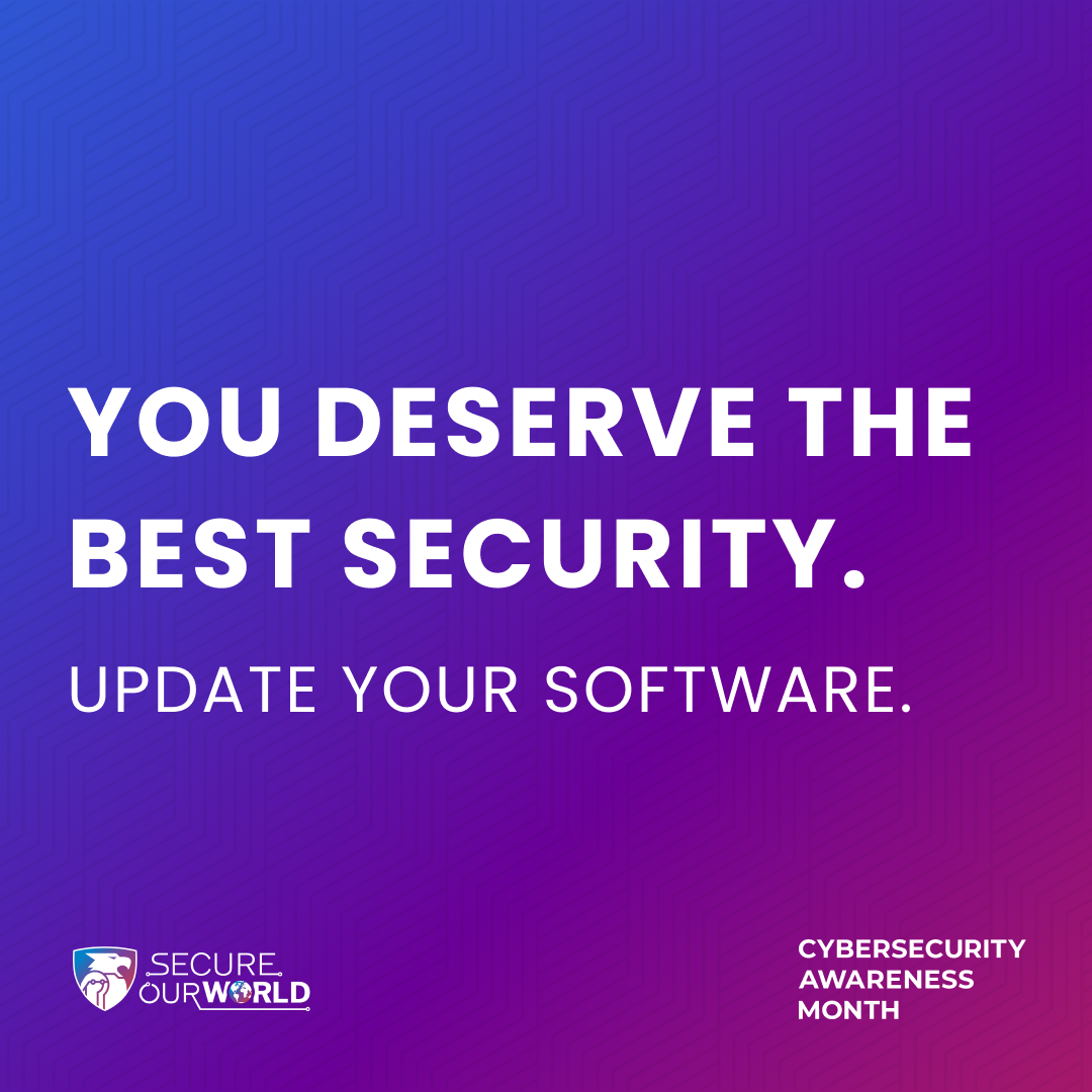 Statement to remind you to update your software