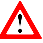 Attention sign (Red triangle with and exclamation point)