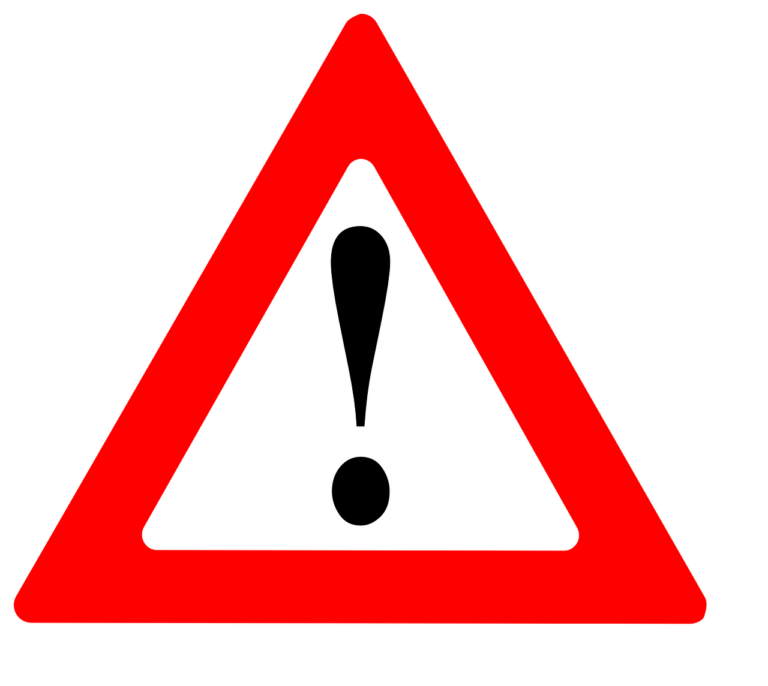 Attention sign (Red triangle with and exclamation point)