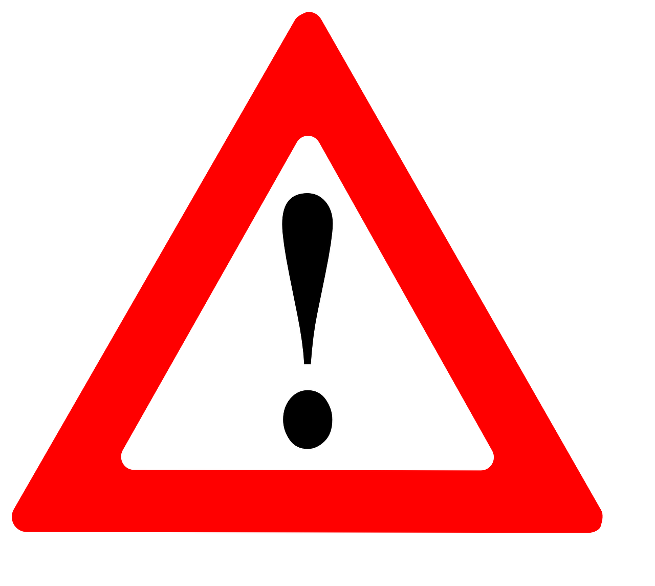 Attention sign (Red triangle with and exclamation point)