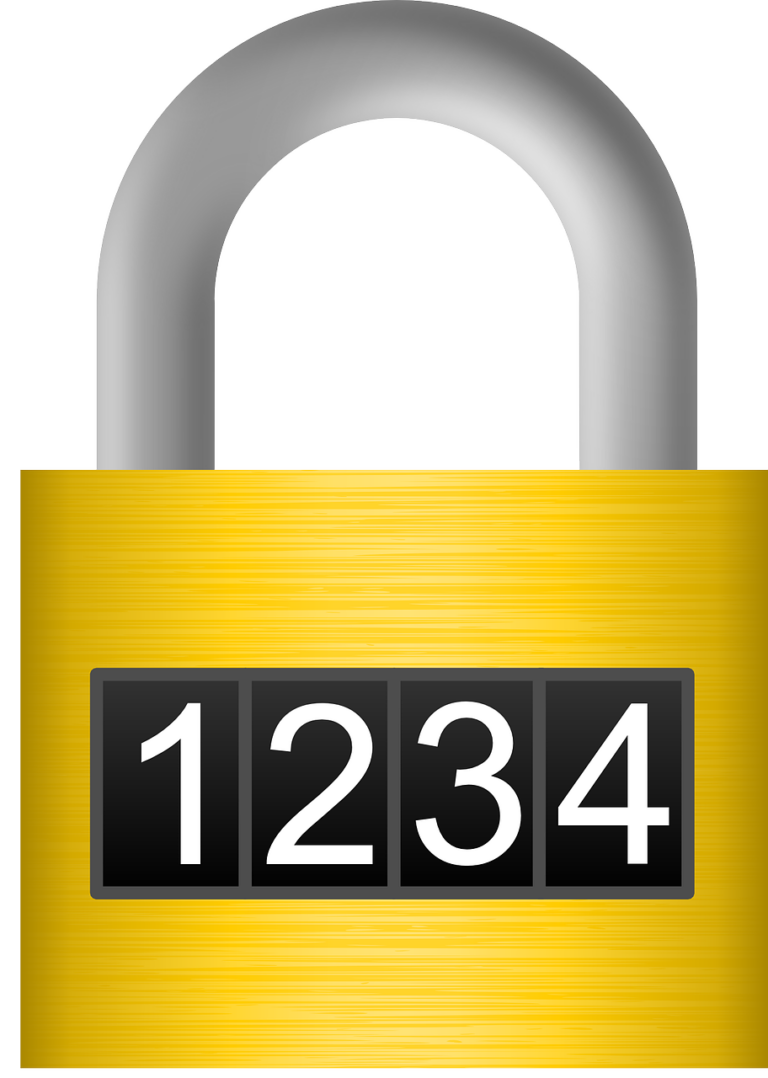 Combination lock with a four-digit number