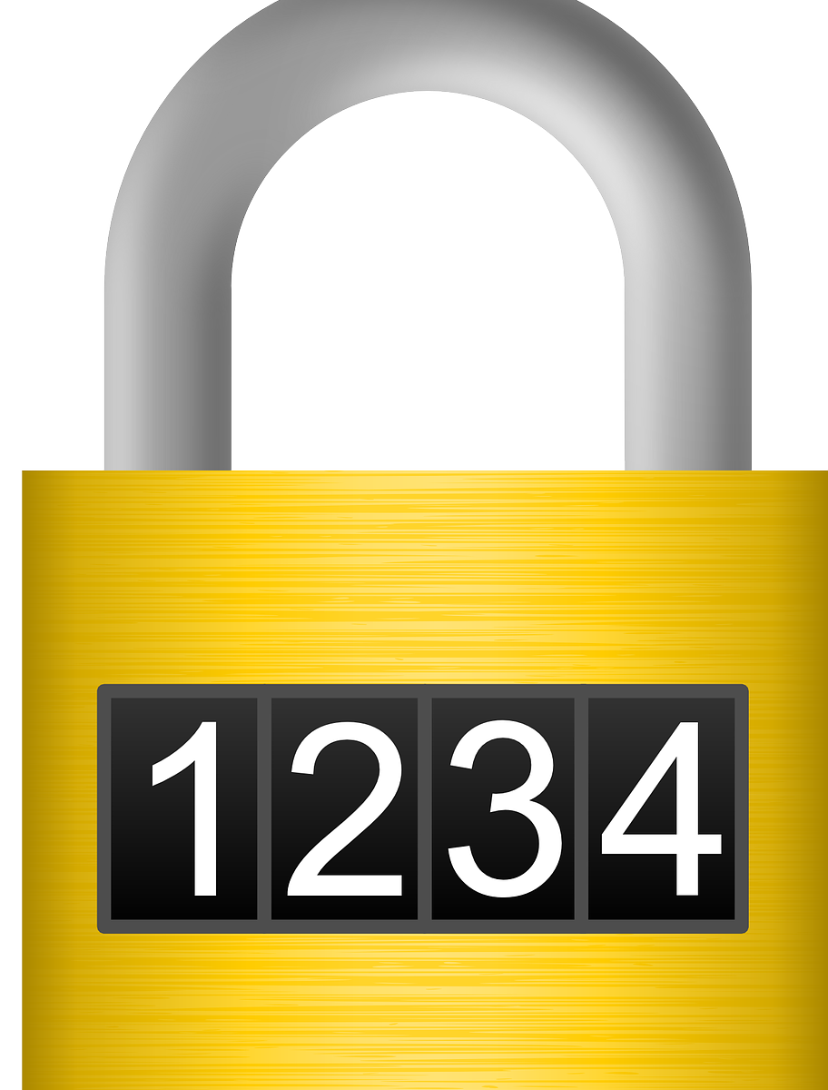 Combination lock with a four-digit number