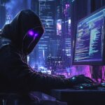 pciture of an AI generated hacker sitting at a computer