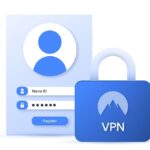 padlock with "VPN" in front of a login screen