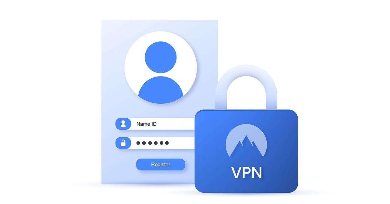 padlock with "VPN" in front of a login screen