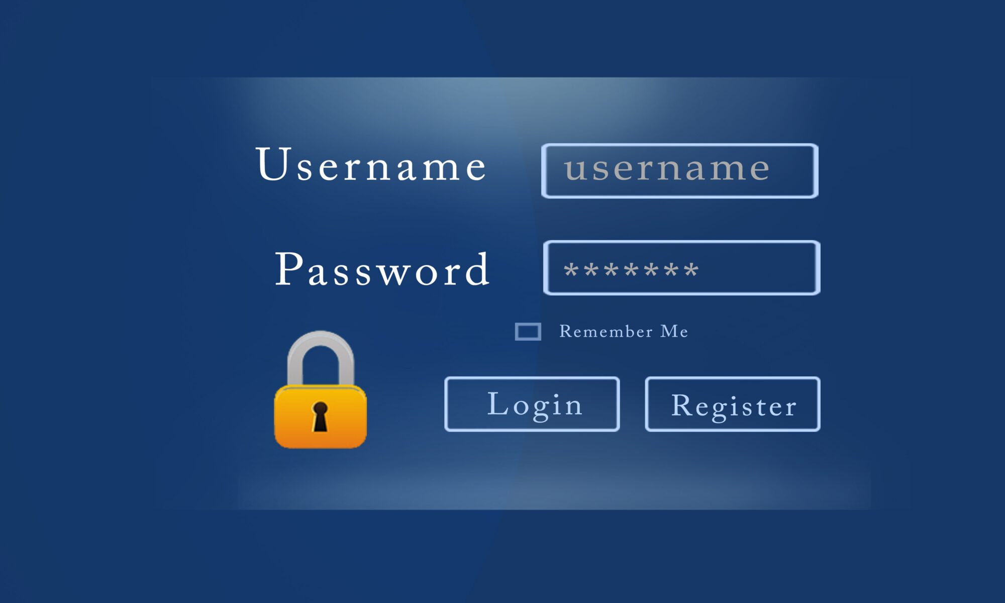 secure login screen