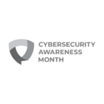 Cybersecurity Awareness Month logo in gray