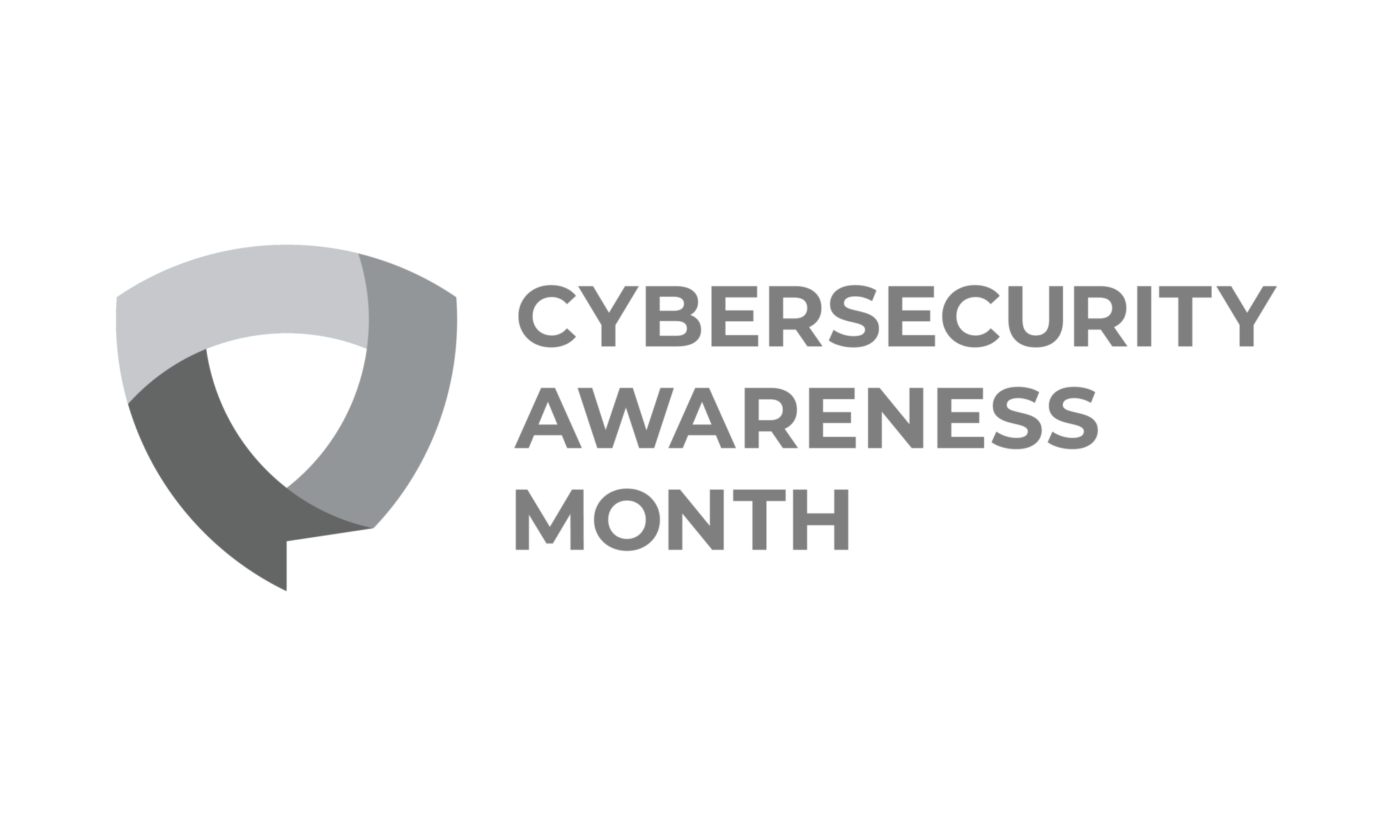 Cybersecurity Awareness Month logo in gray
